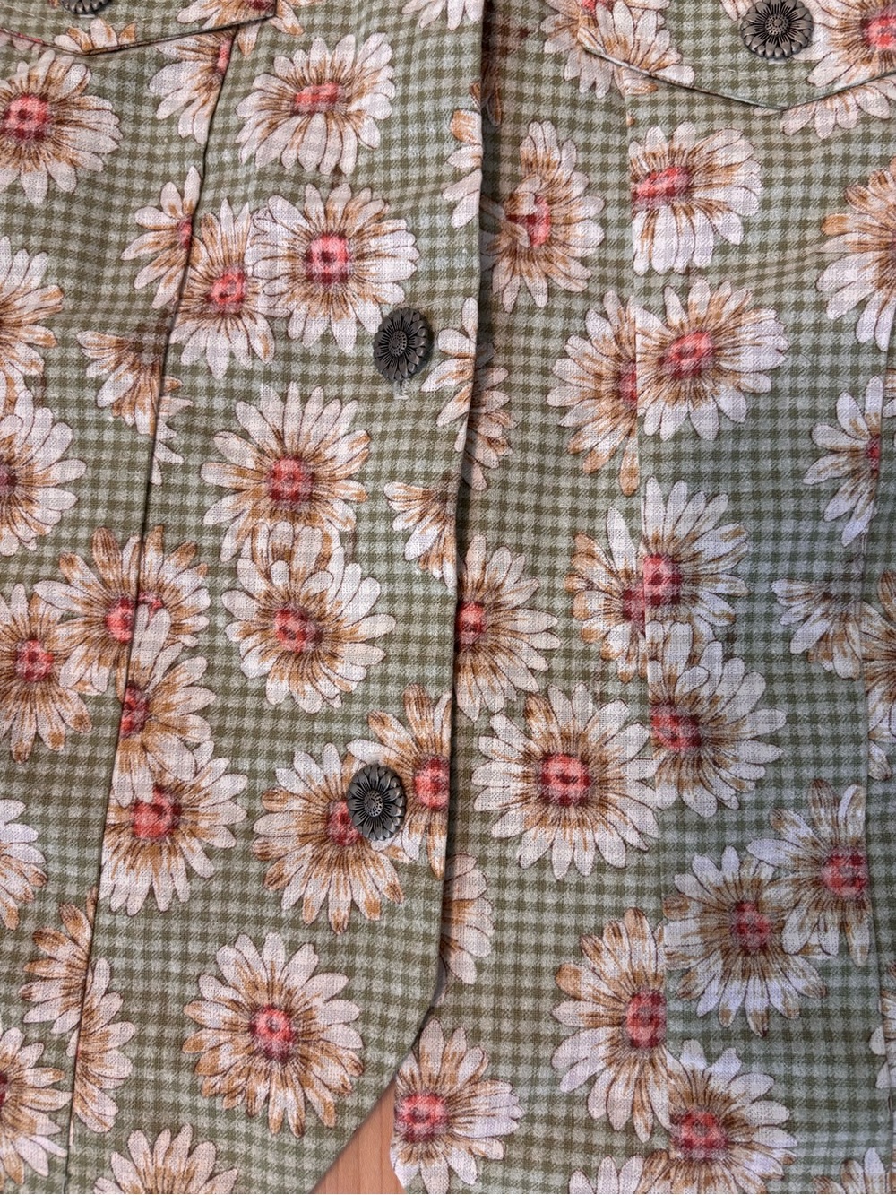 Vintage Miz California Daisy Vest/Tank Size L - Picture 3 of 5